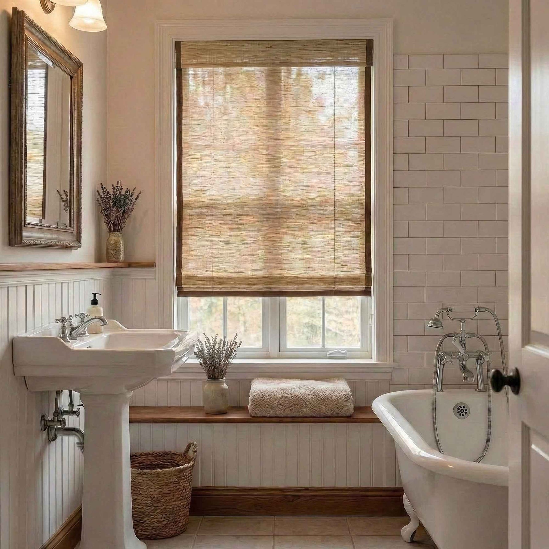 L-Lramie Cordless Ramie Roman Shades - Detail View 3 | JOYDRAPE Bespoke Luxury