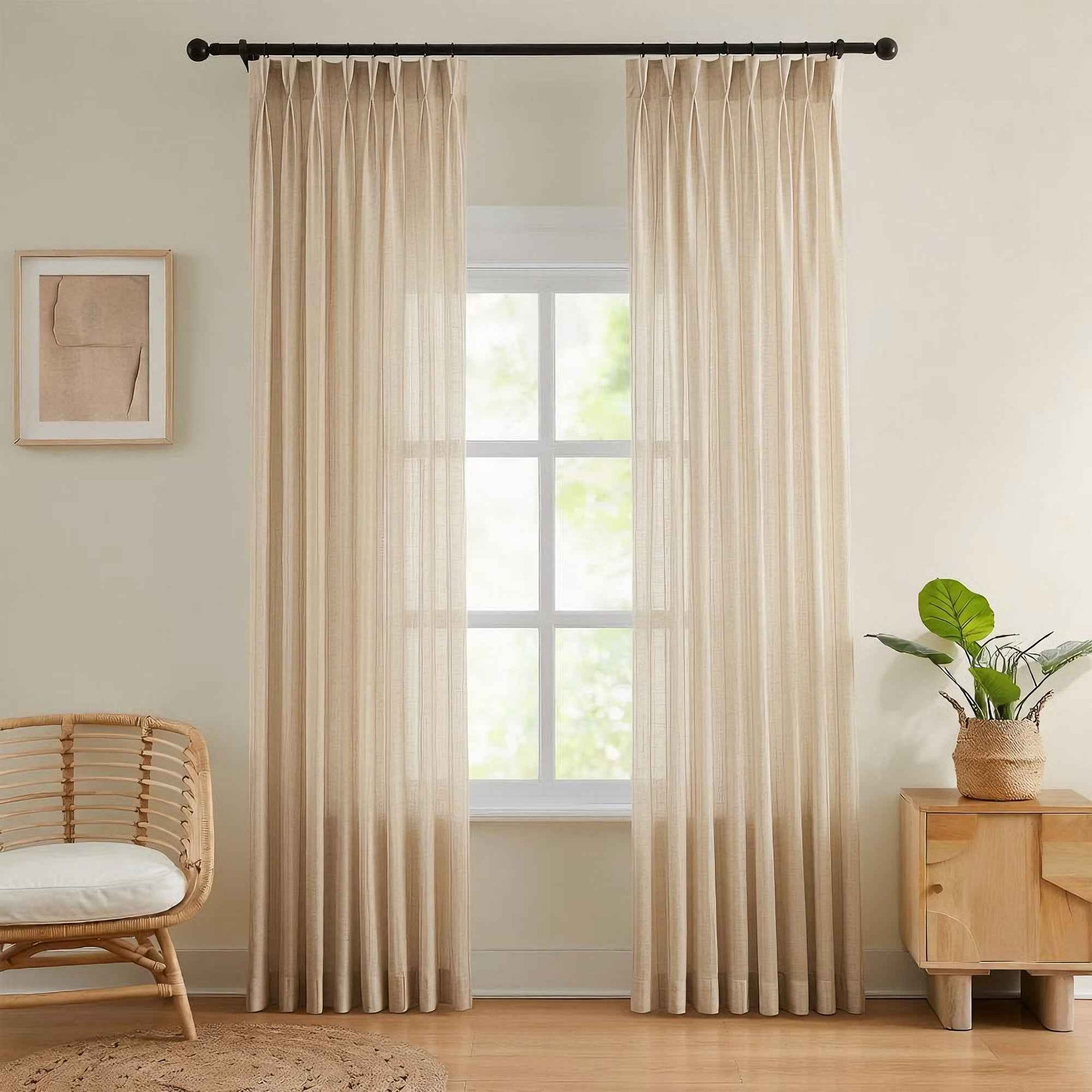 Rope sheer line curtains