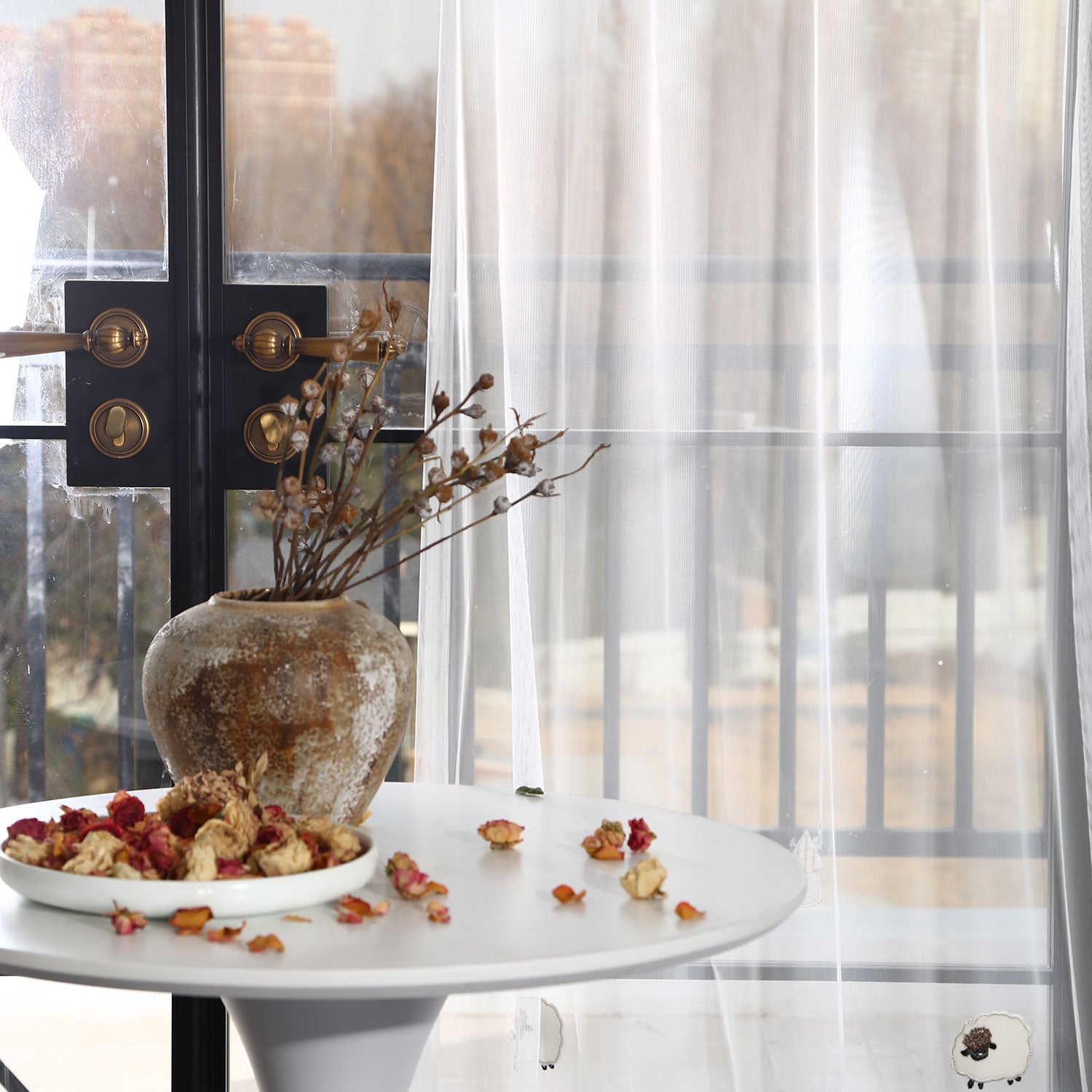 sheep Linen Sheer Curtains