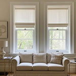 Custom Linen Roman Shades Cord Lift - Main View | JOYDRAPE Bespoke Luxury