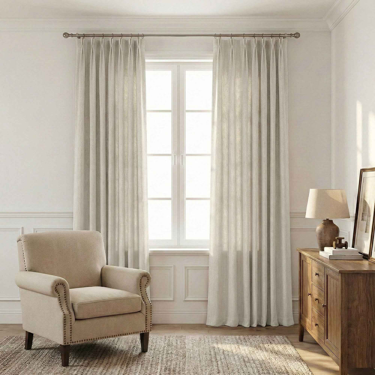 Morandi Cotton Linen Textured Blackout Curtains