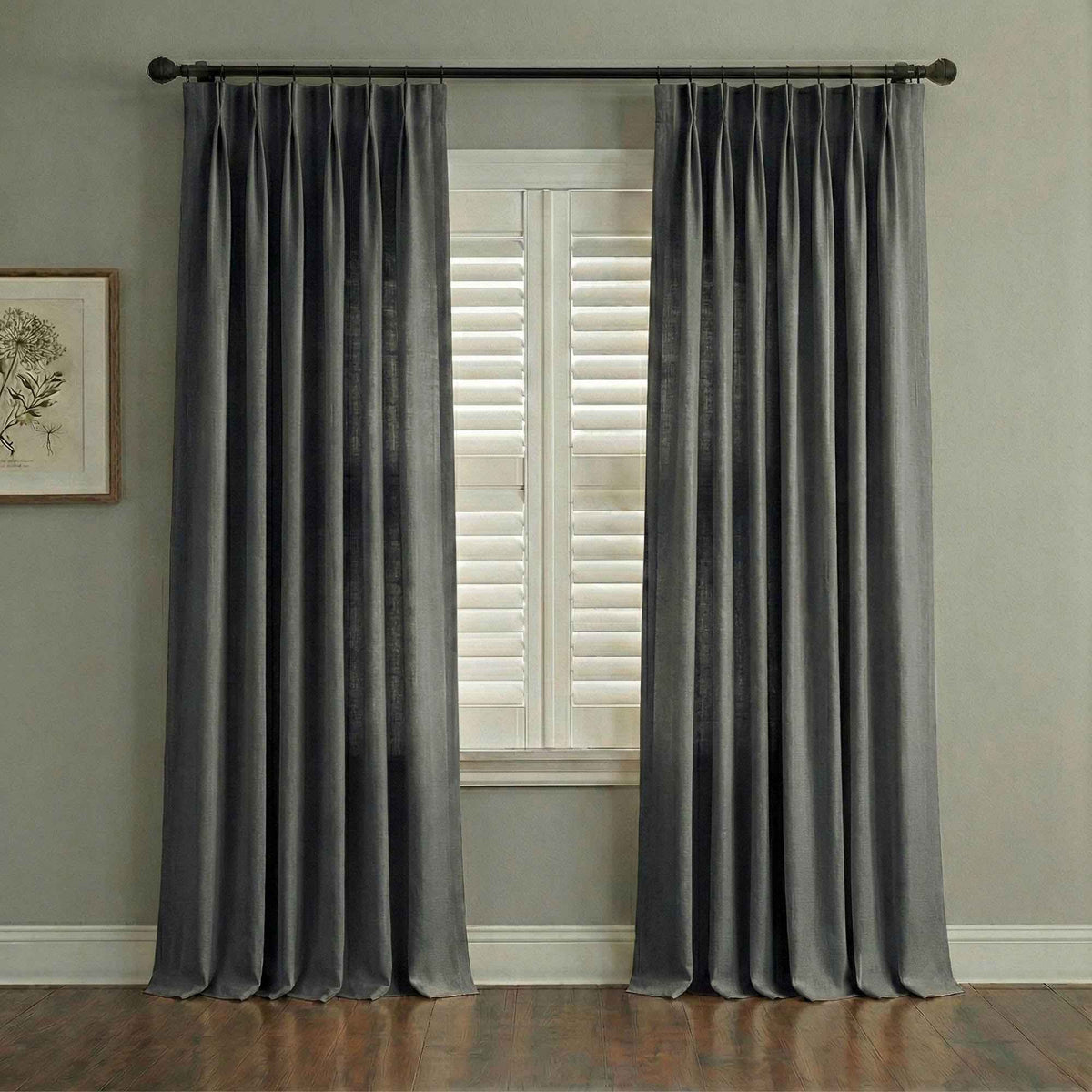 Thick Linen blend curtains