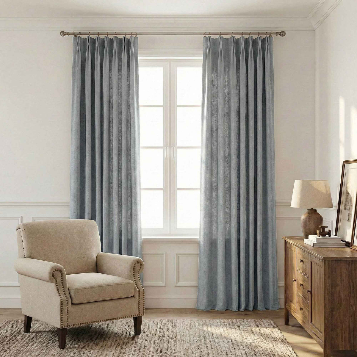 Morandi Cotton Linen Textured Blackout Curtains