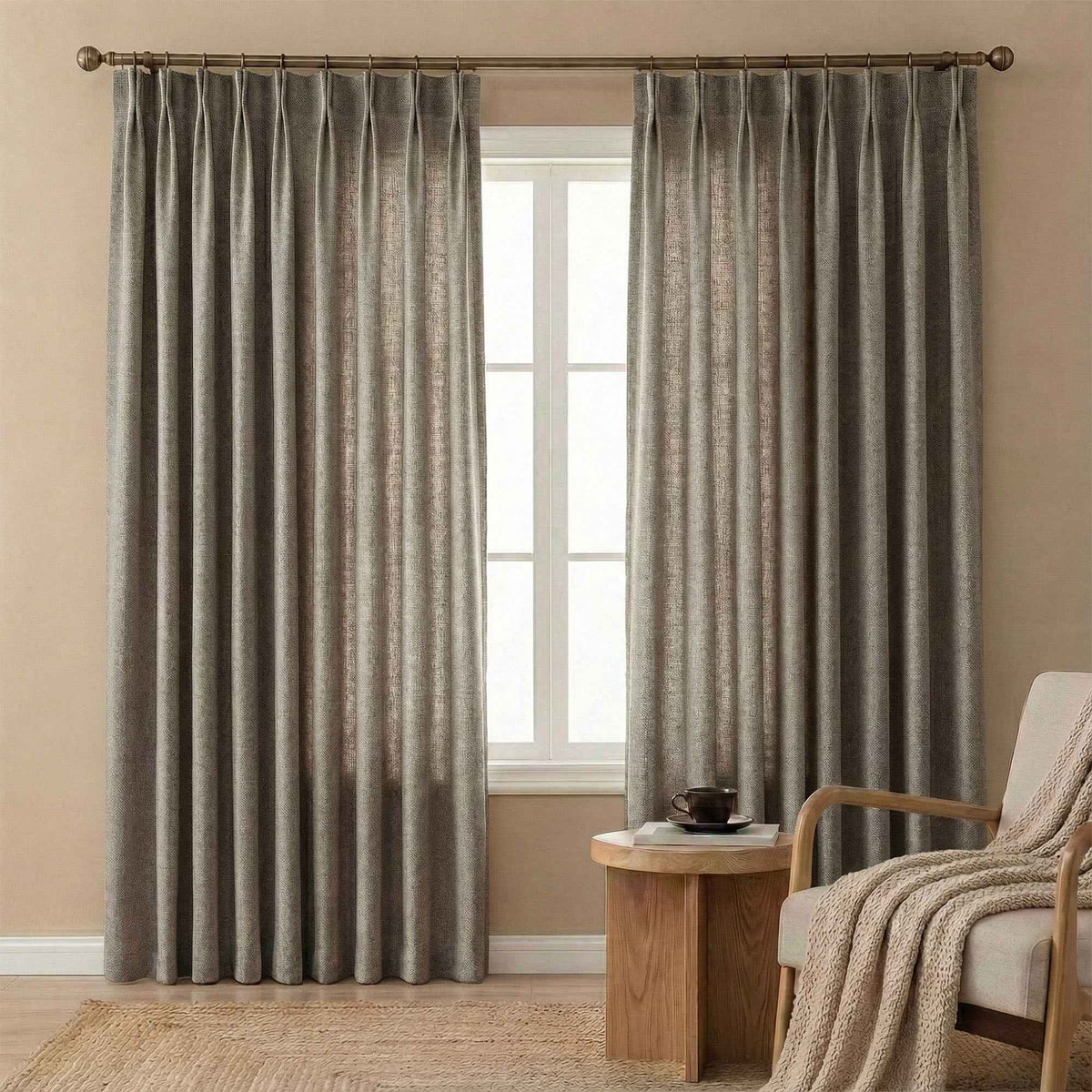 Velvety Short-pile Chenille High Blackout Curtains - Detail View 14 | JOYDRAPE Bespoke Luxury