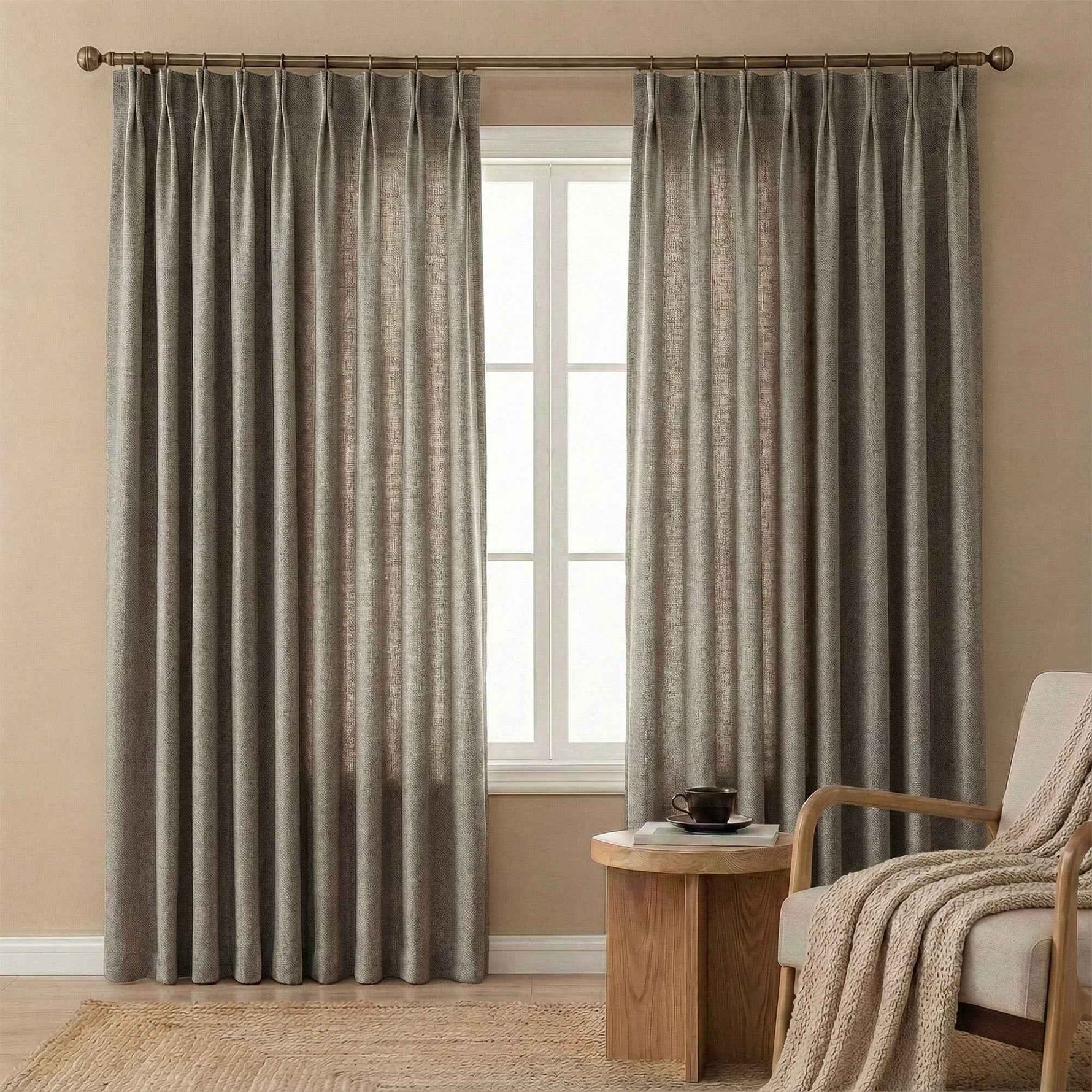 Velvety Short-pile Chenille High Blackout Curtains - Detail View 14 | JOYDRAPE Bespoke Luxury