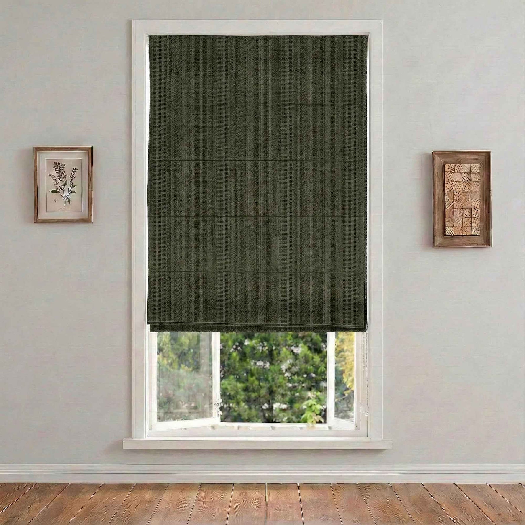 L-loose Cordless Striped Linen Blend Roman Shades - Detail View 13 | JOYDRAPE Bespoke Luxury