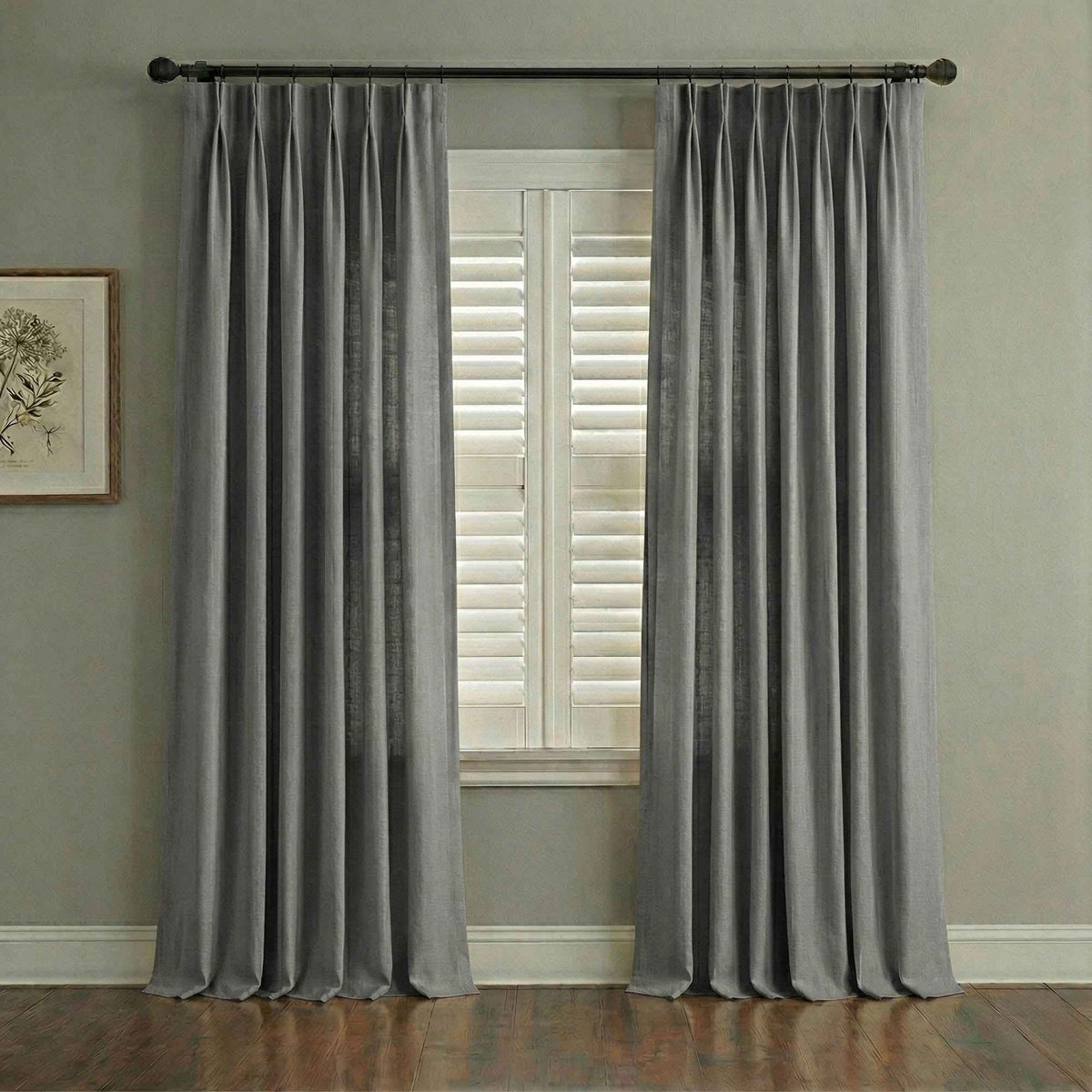 Thick Linen blend curtains
