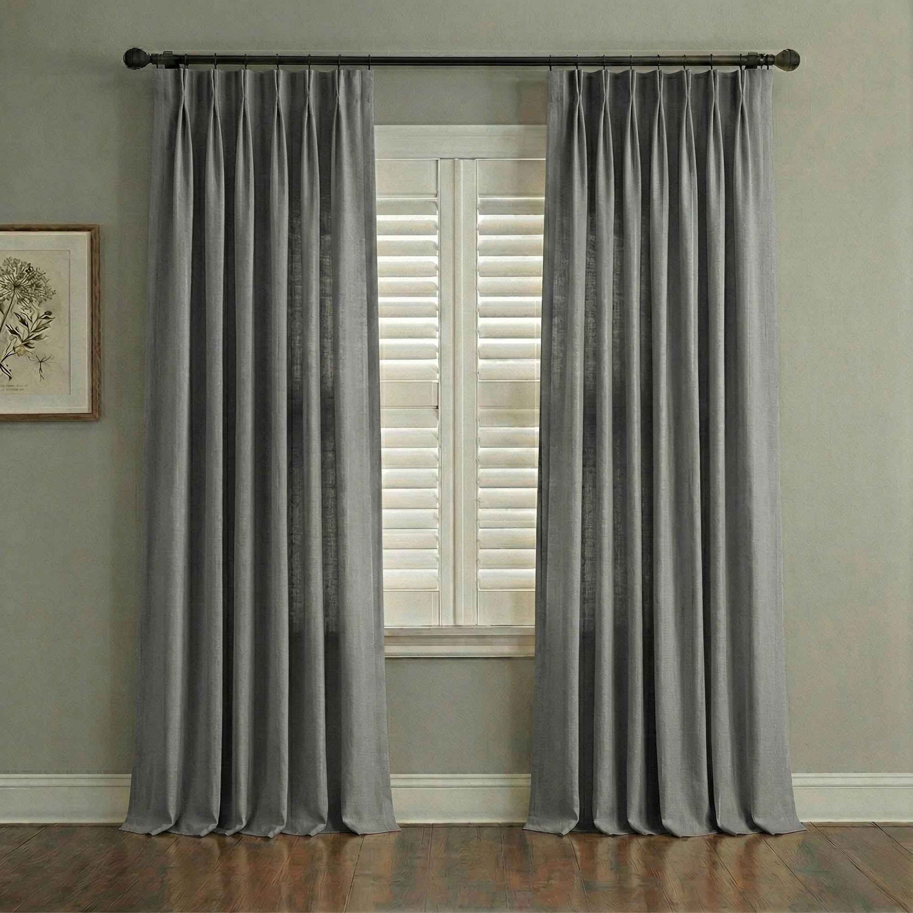 Thick Linen blend curtains