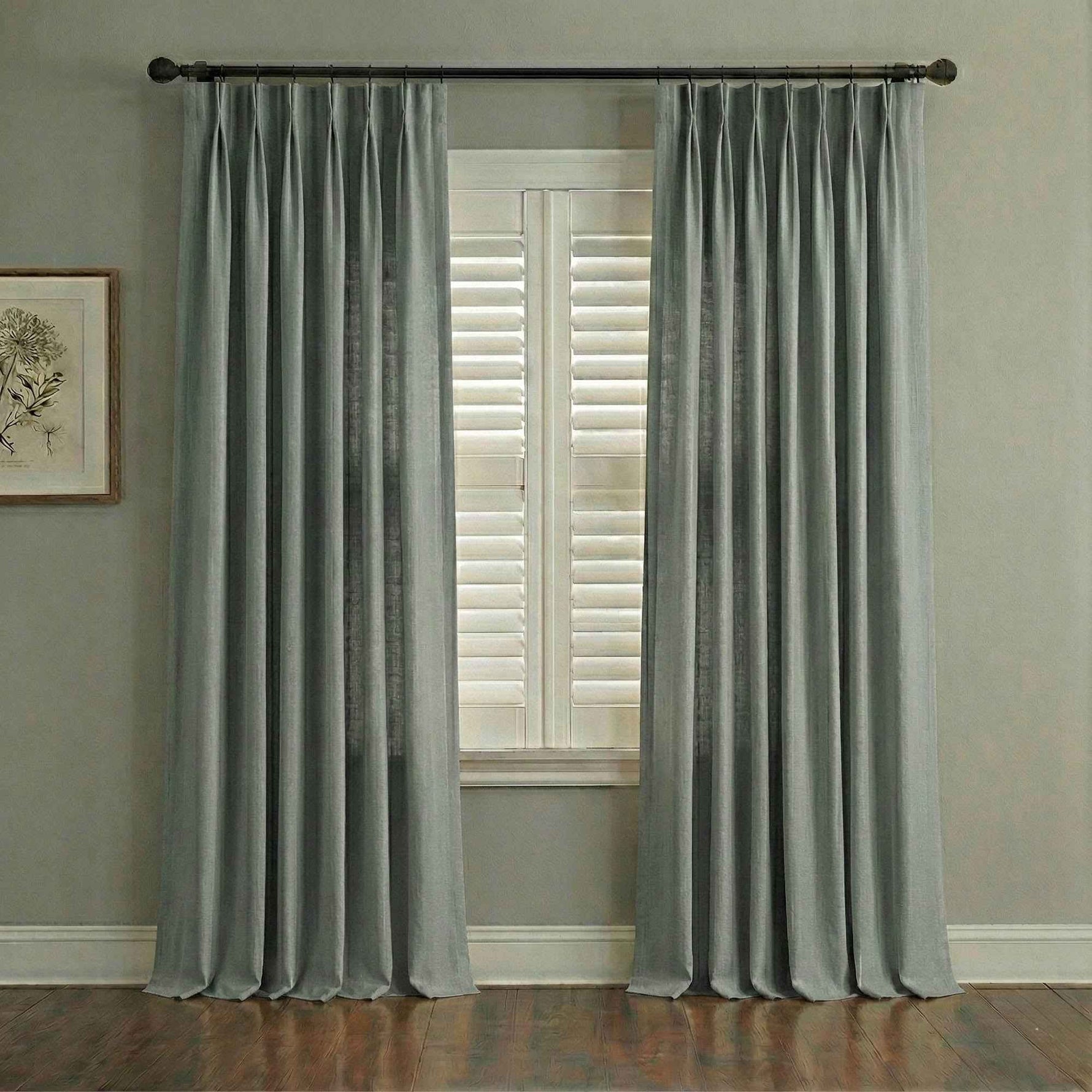 Thick Linen blend curtains