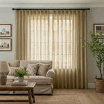 Btimeless Light-Filtering Cotton Linen Textured Curtains