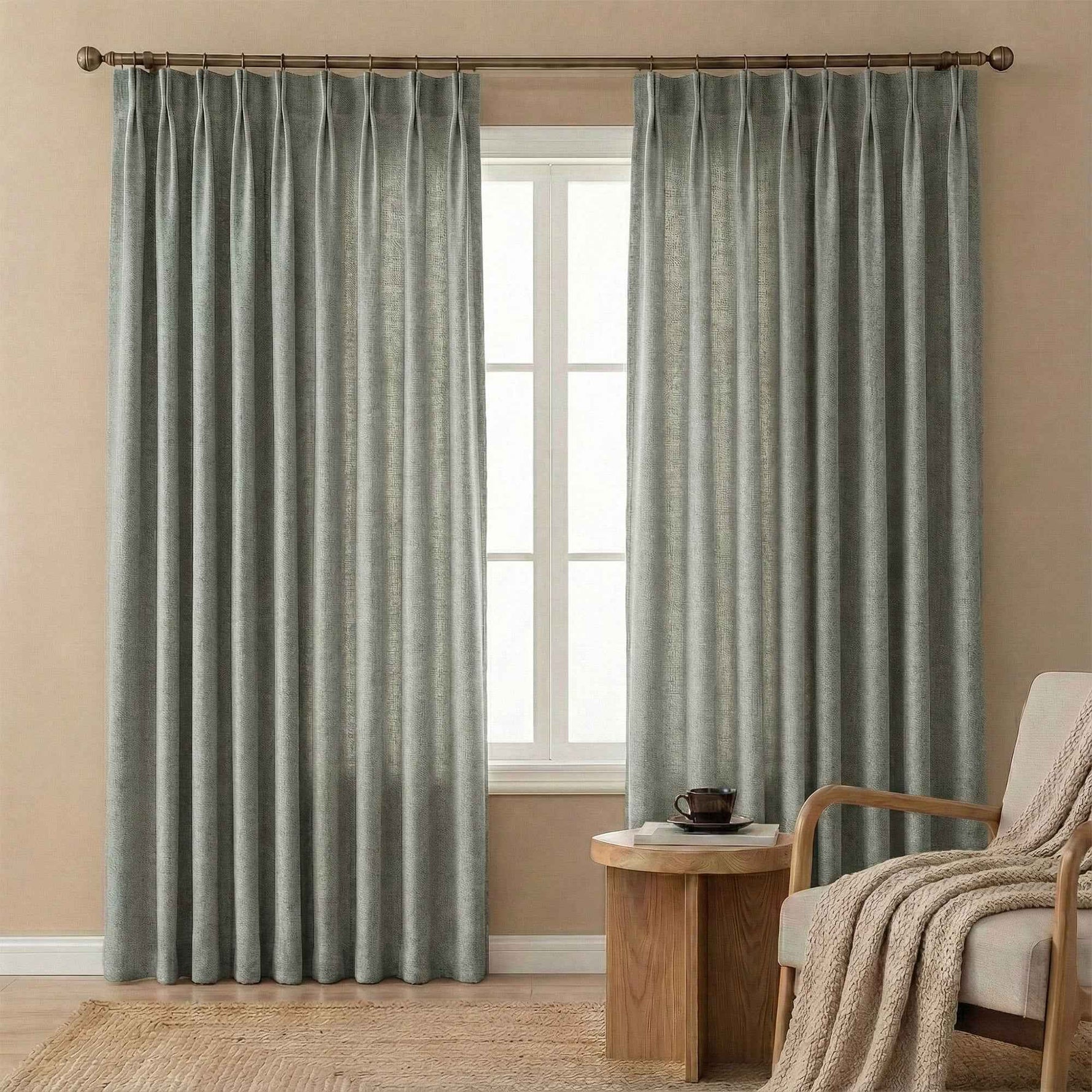 Velvety Short-pile Chenille High Blackout Curtains - Detail View 15 | JOYDRAPE Bespoke Luxury