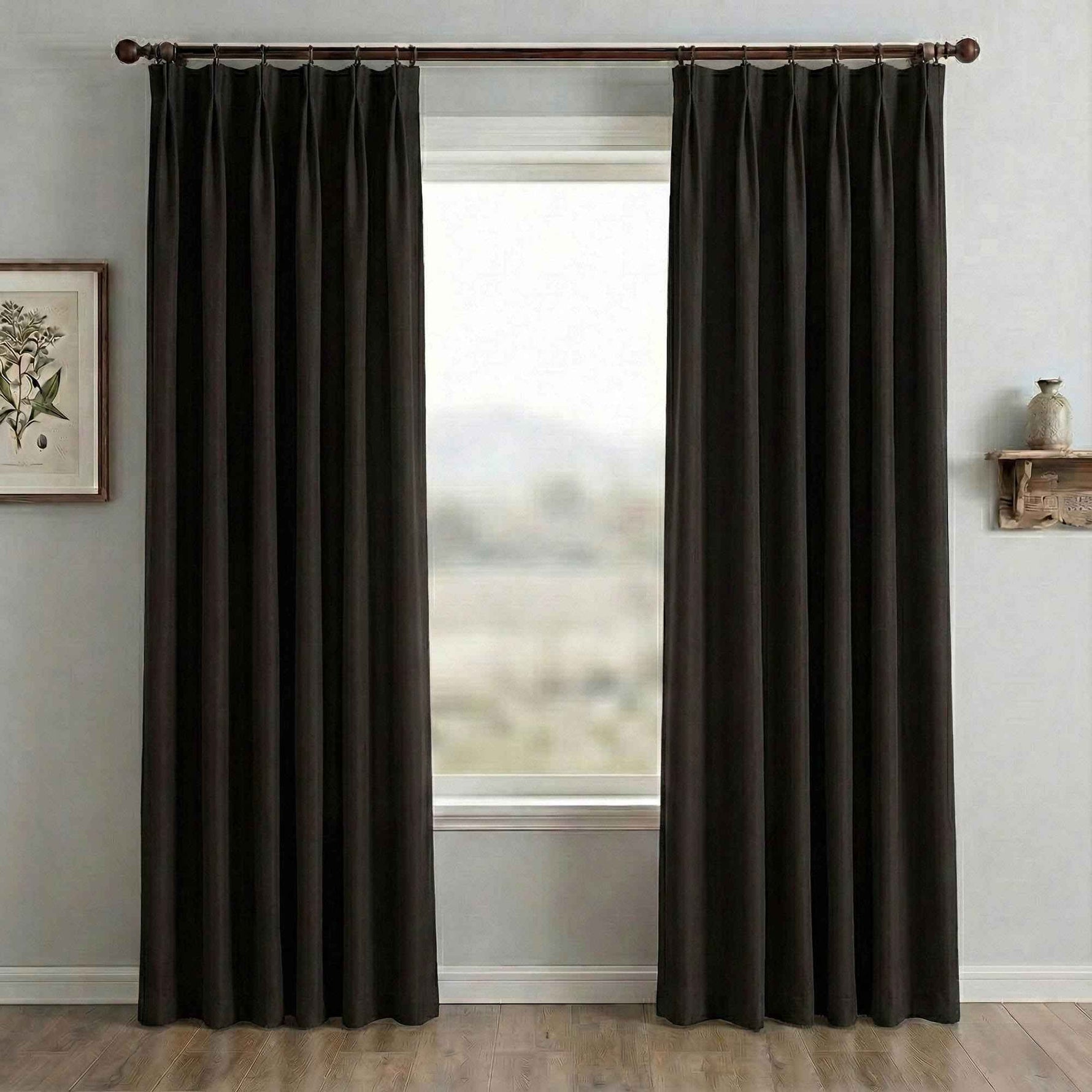 Waffle Natural Cotton Linen Blend Curtains