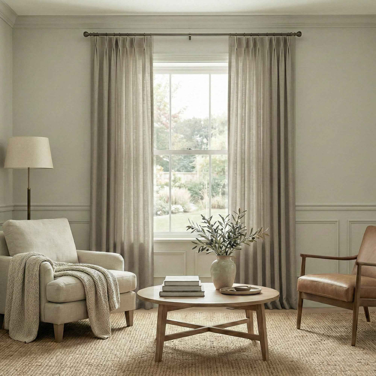Crossl Semi-Blackout Linen-Textured Curtains - Detail View 11 | JOYDRAPE Bespoke Luxury