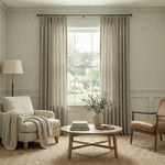Crossl Semi-Blackout Linen-Textured Curtains - Detail View 11 | JOYDRAPE Bespoke Luxury