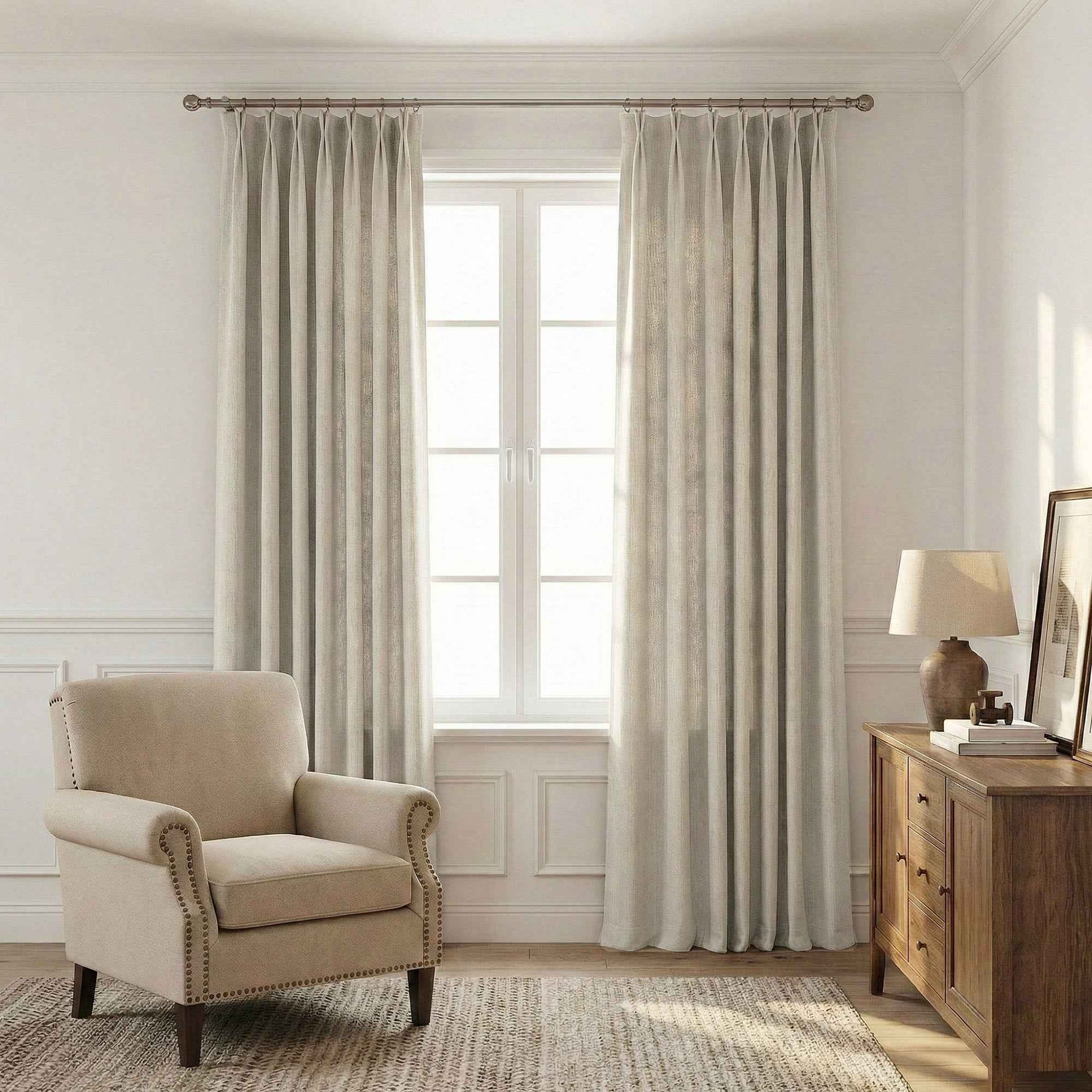 Morandi Cotton Linen Textured Blackout Curtains
