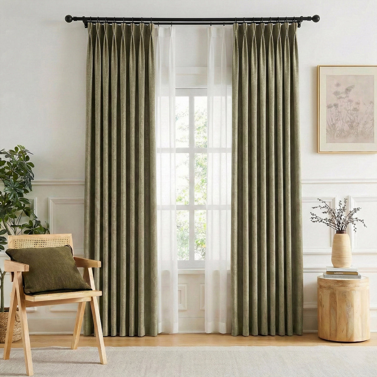 Coarse Vintage-style Blackout Curtains - Detail View 14 | JOYDRAPE Bespoke Luxury