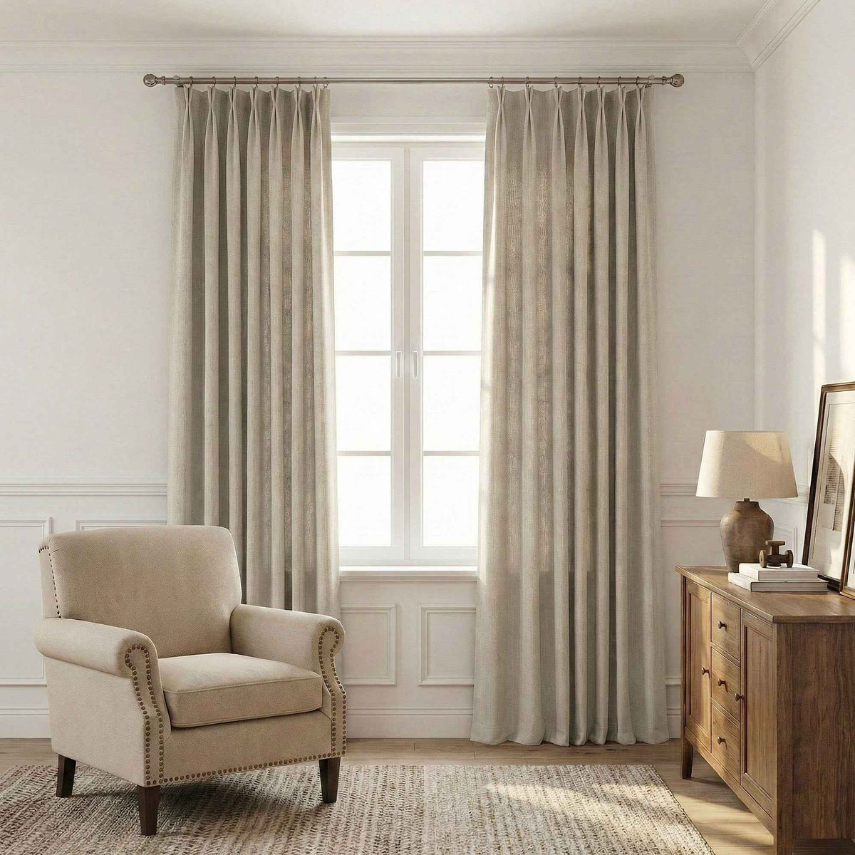 Morandi Cotton Linen Textured Blackout Curtains