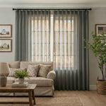 Btimeless Light-Filtering Cotton Linen Textured Curtains