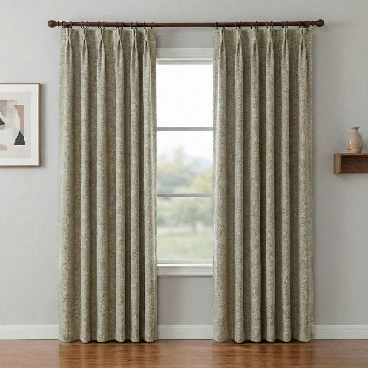Art Micro-Velvet Cotton-Linen Texture High Blackout Curtains