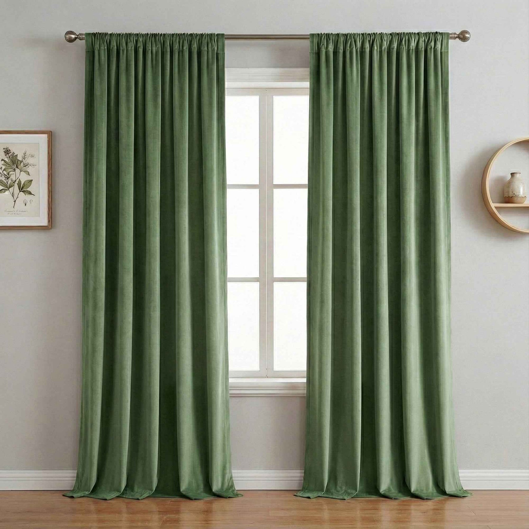 Velvet Mid-Century Modern Curtains