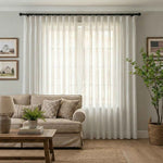 Btimeless Light-Filtering Cotton Linen Textured Curtains