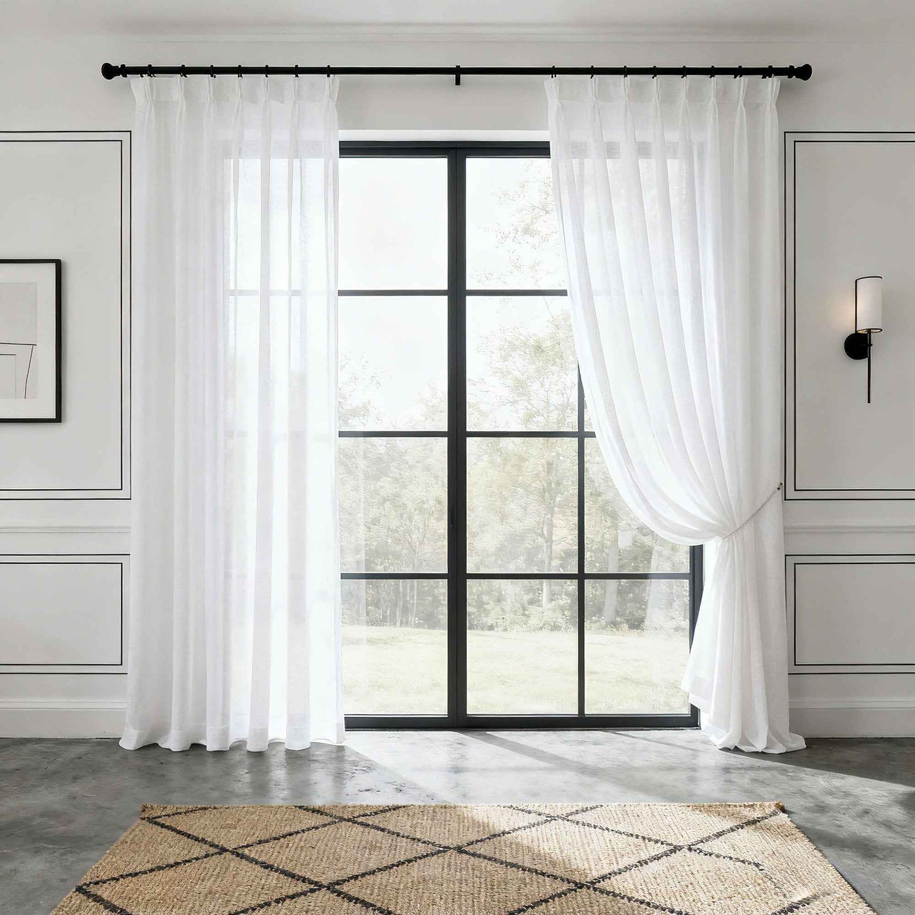Mirrored Sheer Curtains Thickened Sunscreen