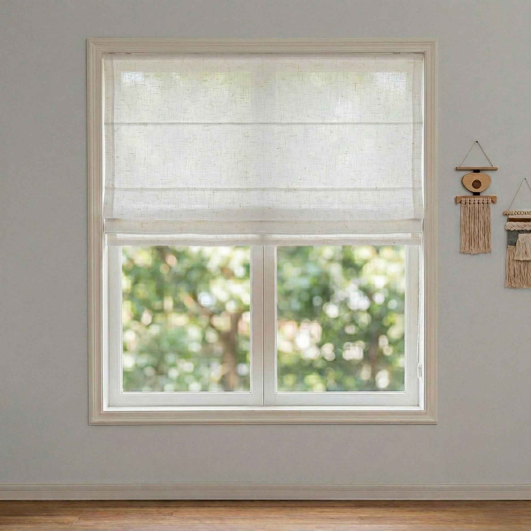 L-light Cordless Solid Linen Blend Roman Shades - Detail View 9 | JOYDRAPE Bespoke Luxury