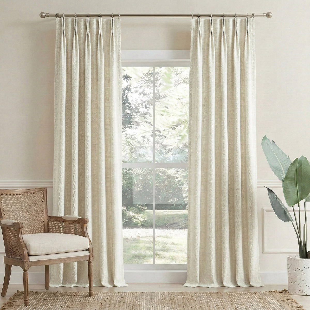 Length Linen Blend Semi-Blackout Curtains - Detail View 8 | JOYDRAPE Bespoke Luxury