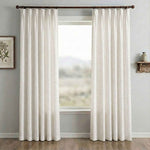 Waffle Natural Cotton Linen Blend Curtains