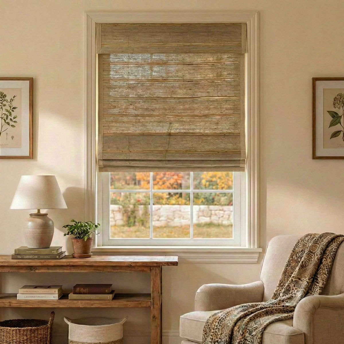 L-Lreed Cordless Fine Linen Roman Shades - Detail View 9 | JOYDRAPE Bespoke Luxury