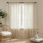 Grid Classic Check Sheer Curtains - Detail View 9 | JOYDRAPE Bespoke Luxury
