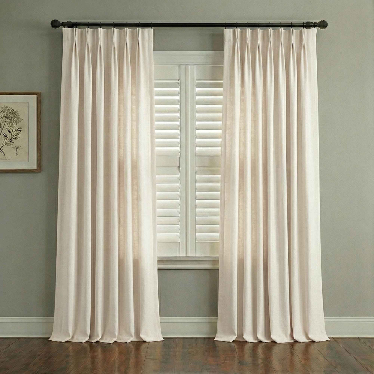 Thick Linen blend curtains