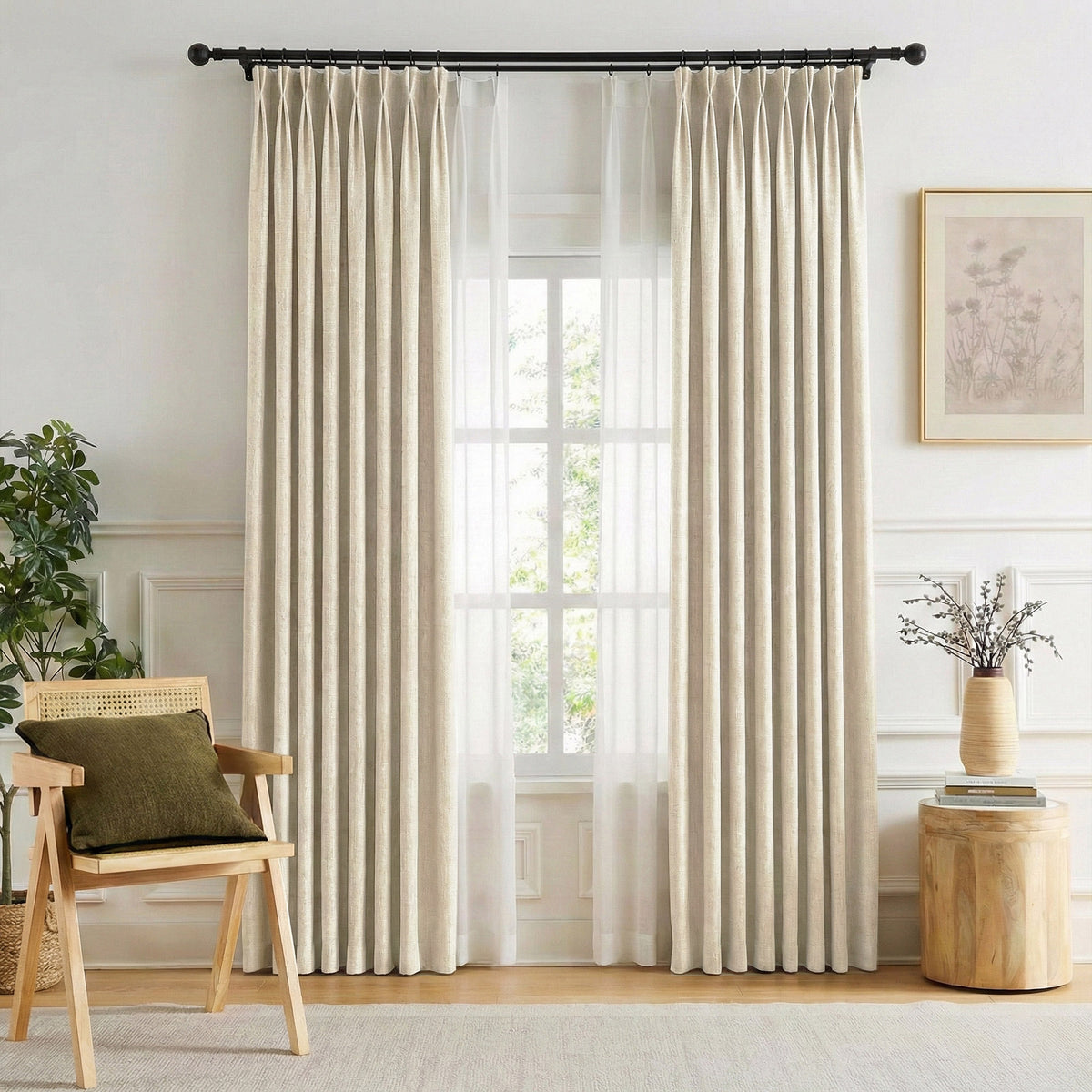 Coarse Vintage-style Blackout Curtains - Detail View 9 | JOYDRAPE Bespoke Luxury