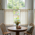 C-Rope Sheer vertical-textured cafe curtains