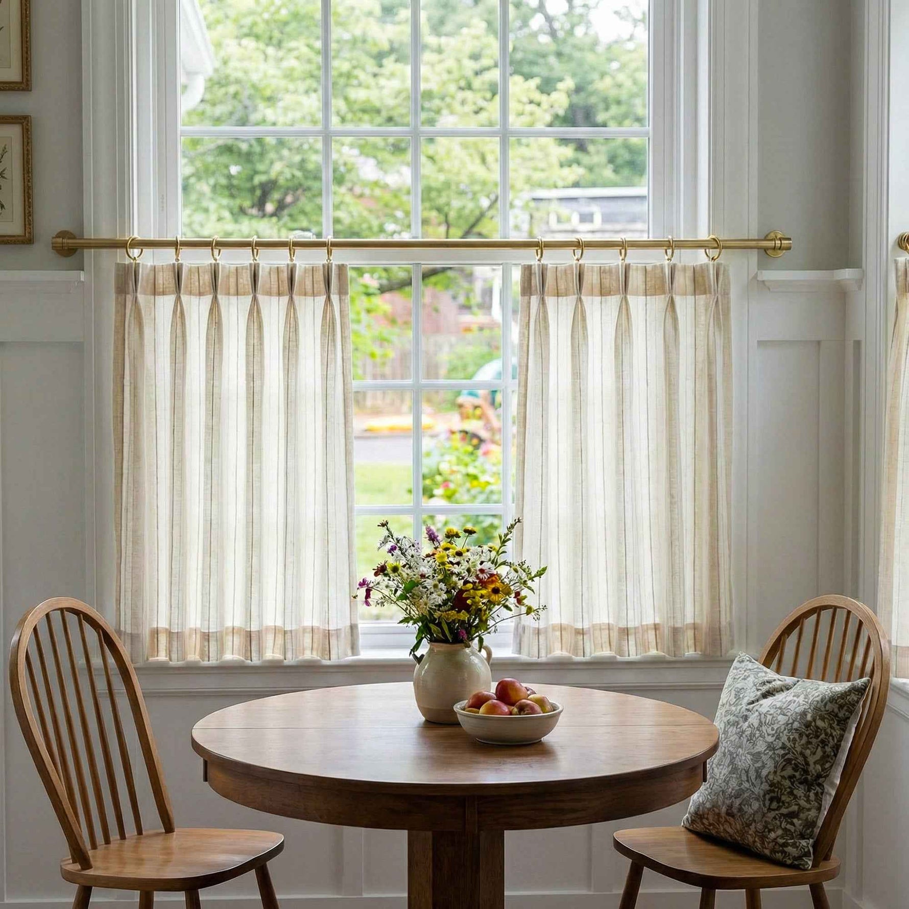 C-Rope Sheer vertical-textured cafe curtains