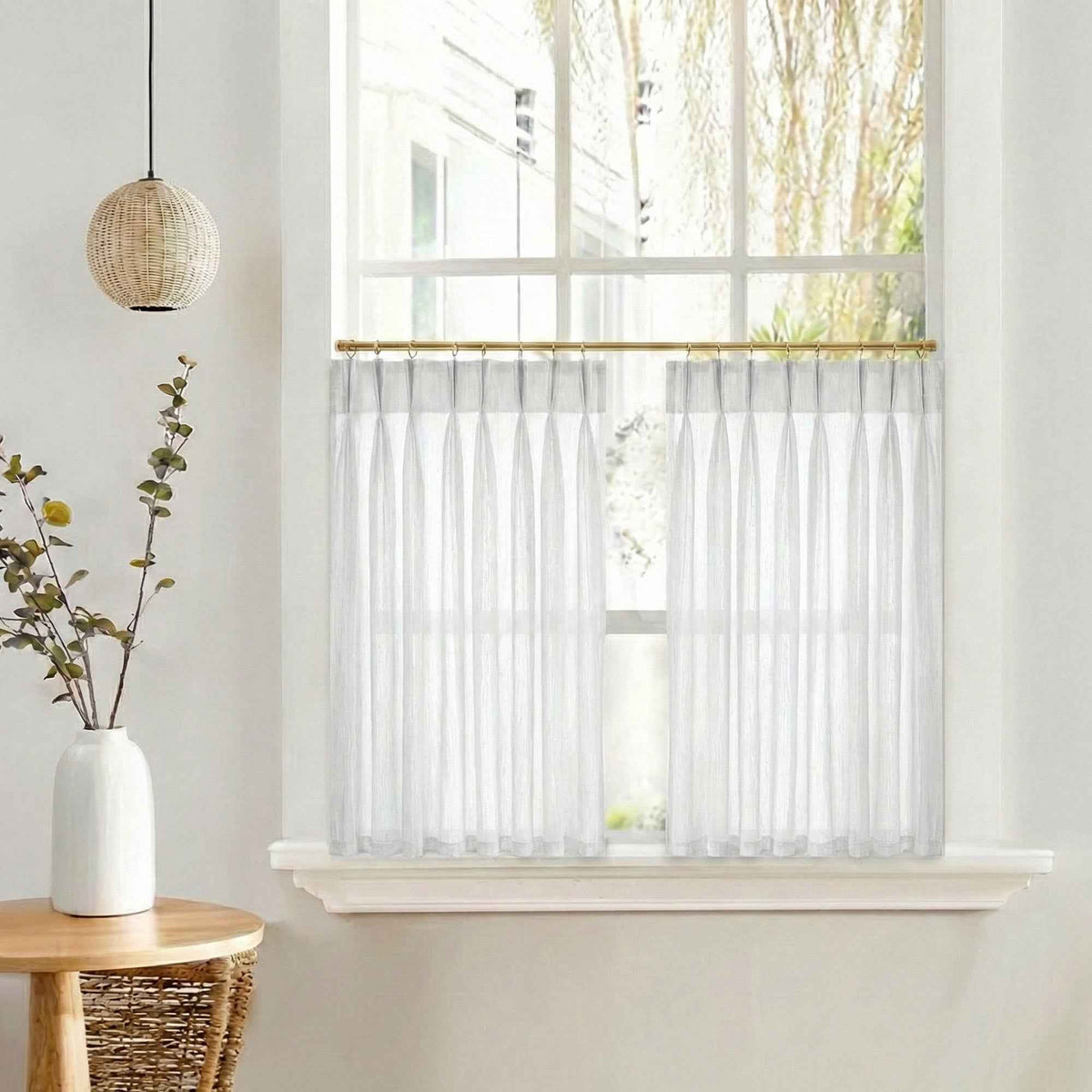 C-Lithe Sheer Cafe Curtains