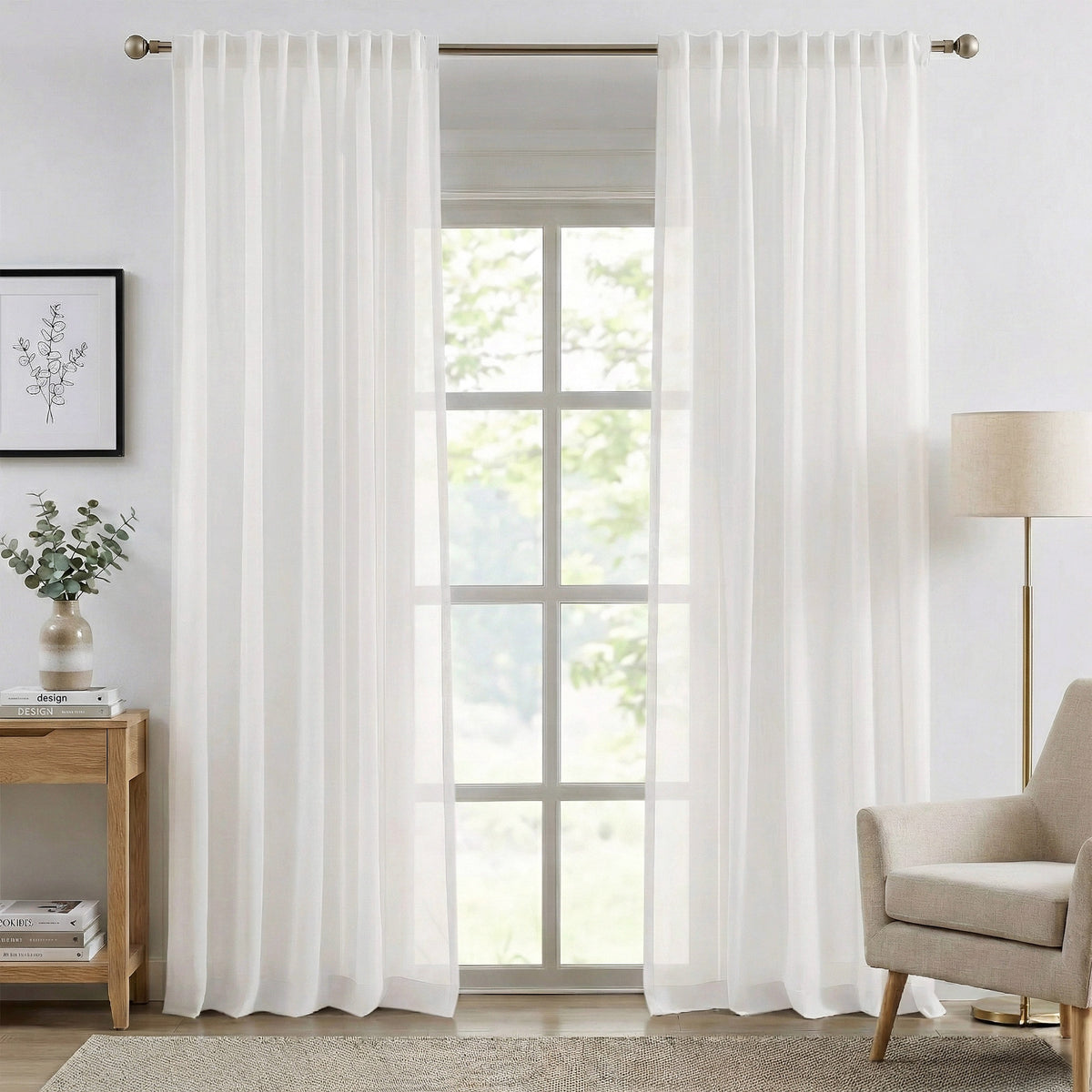 Durable White Sheer Curtains - Detail View 9 | JOYDRAPE Bespoke Luxury