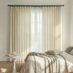 Colorful Semi-Sheer Linen Textured Curtains