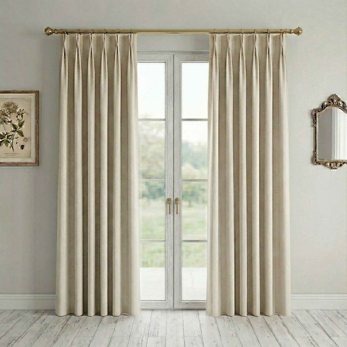 Colorful 95% Blackout  Luxurious Gold Foil Curtains