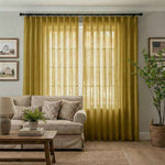 Btimeless Light-Filtering Cotton Linen Textured Curtains