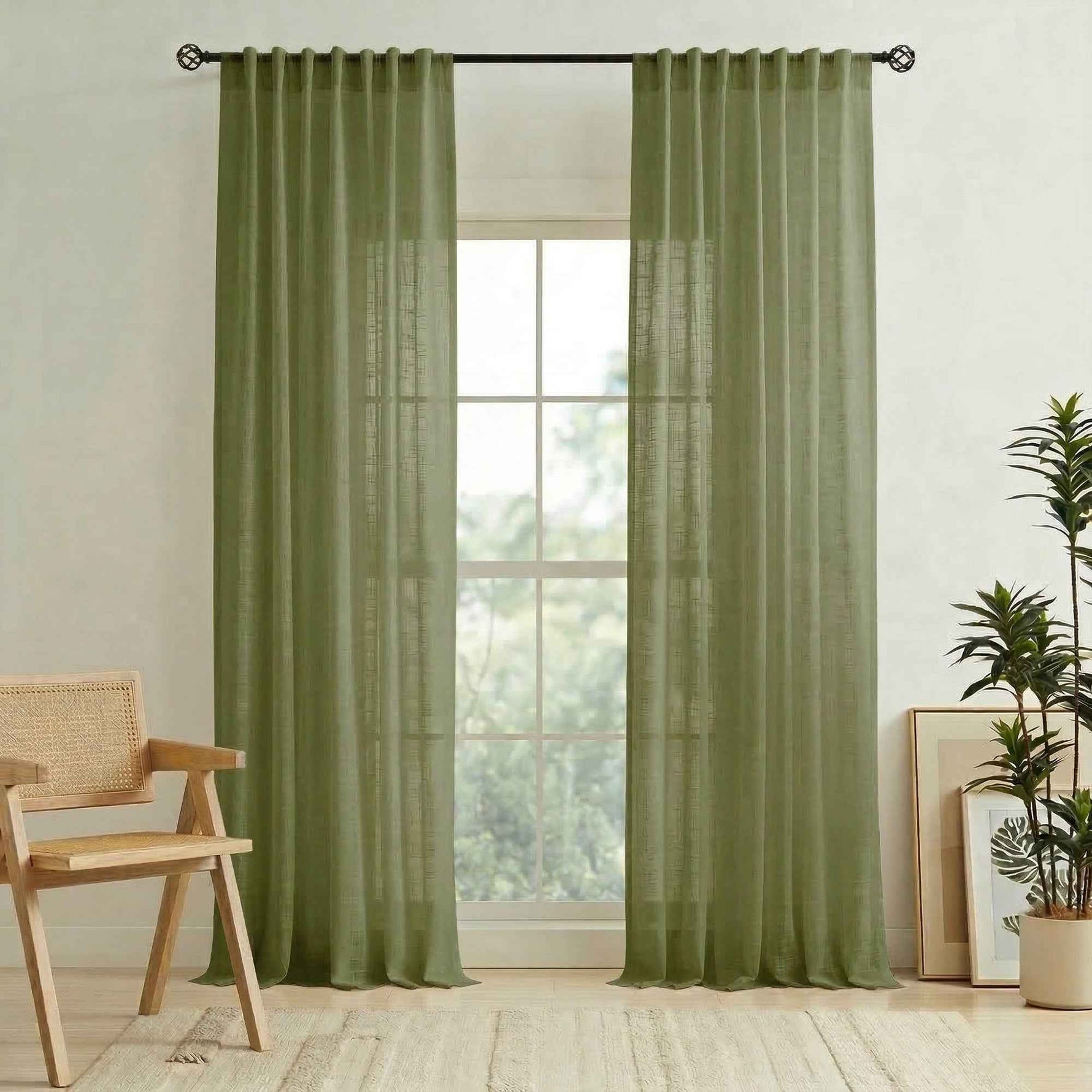 Pchill Light-Filtering Linen Textured Curtains - Detail View 14 | JOYDRAPE Bespoke Luxury