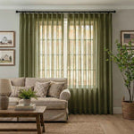 Btimeless Light-Filtering Cotton Linen Textured Curtains