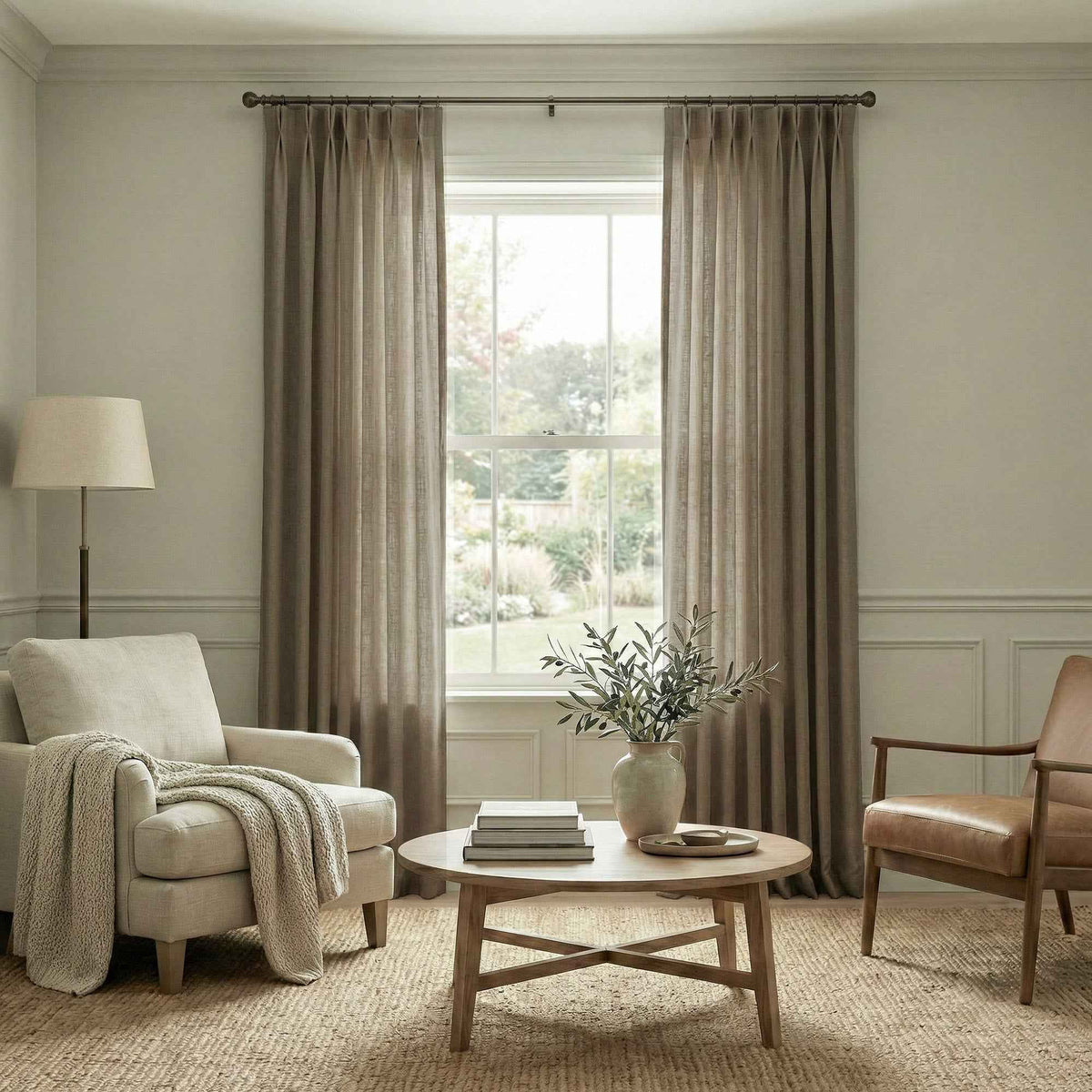 Crossl Semi-Blackout Linen-Textured Curtains - Detail View 15 | JOYDRAPE Bespoke Luxury