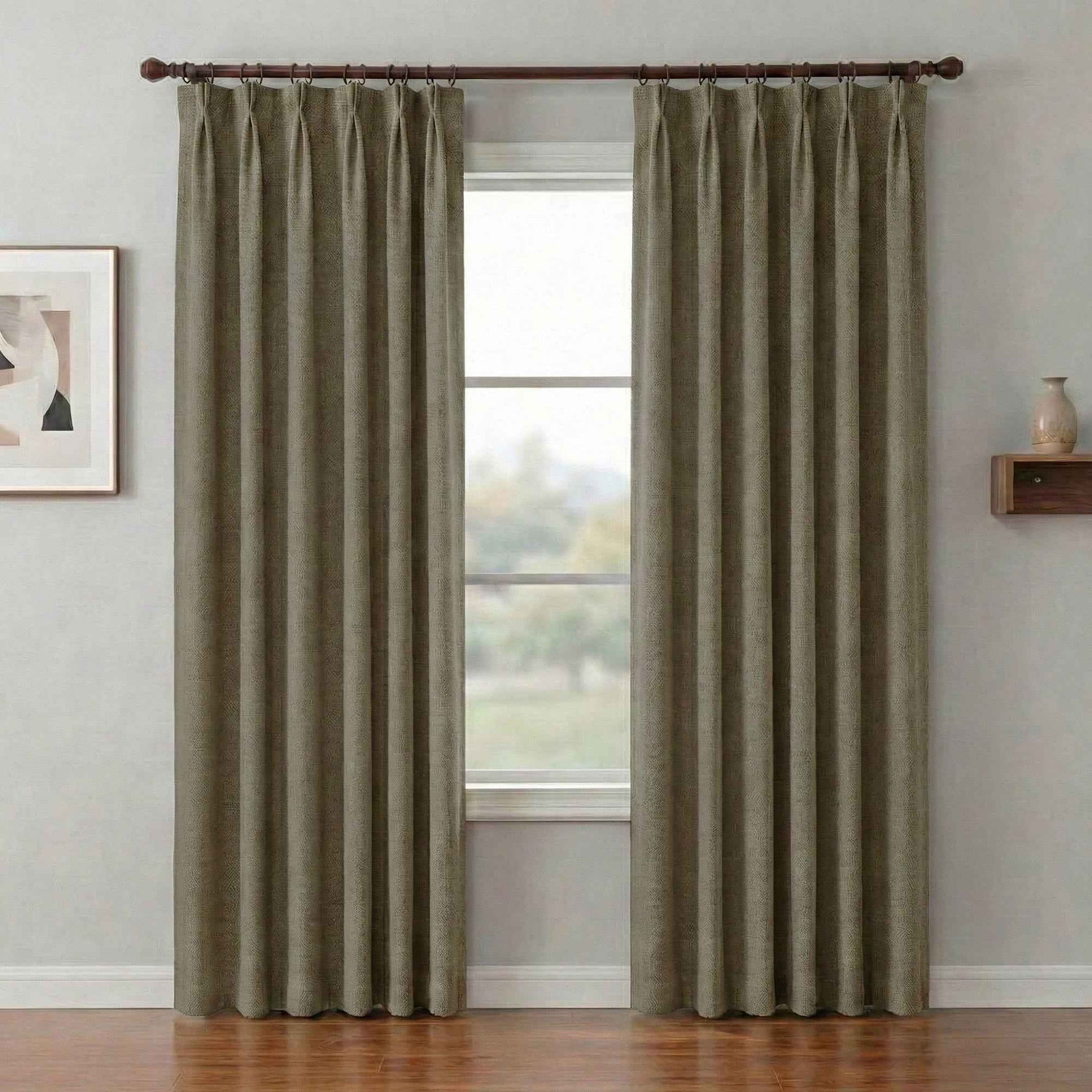 Art Micro-Velvet Cotton-Linen Texture High Blackout Curtains