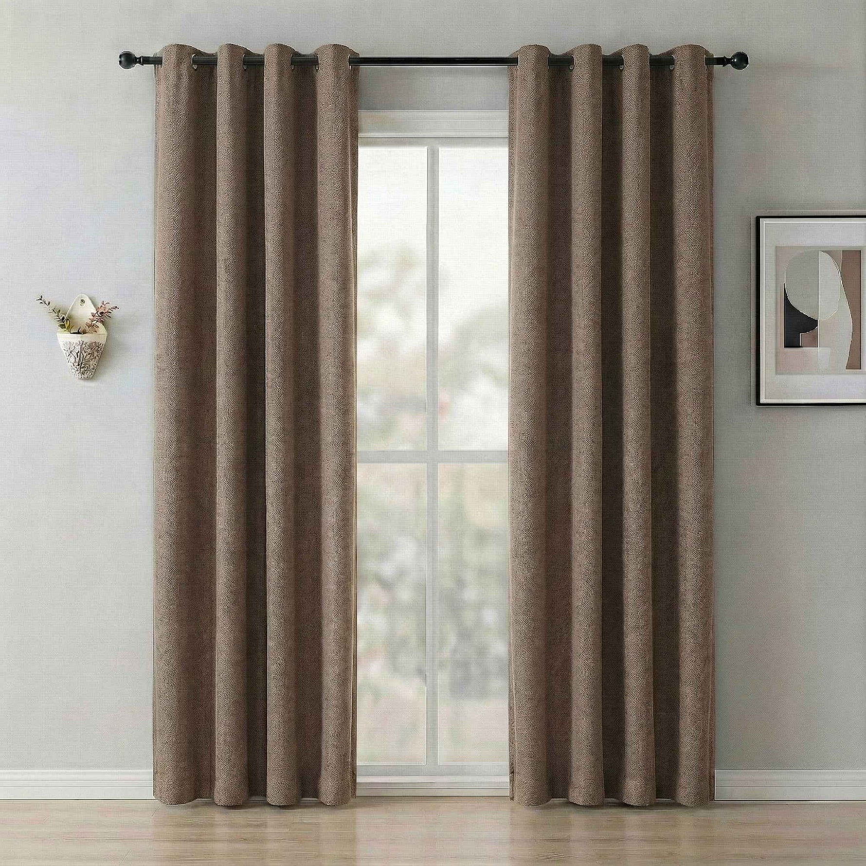 revers 100% Blackout Faux Linen Curtains