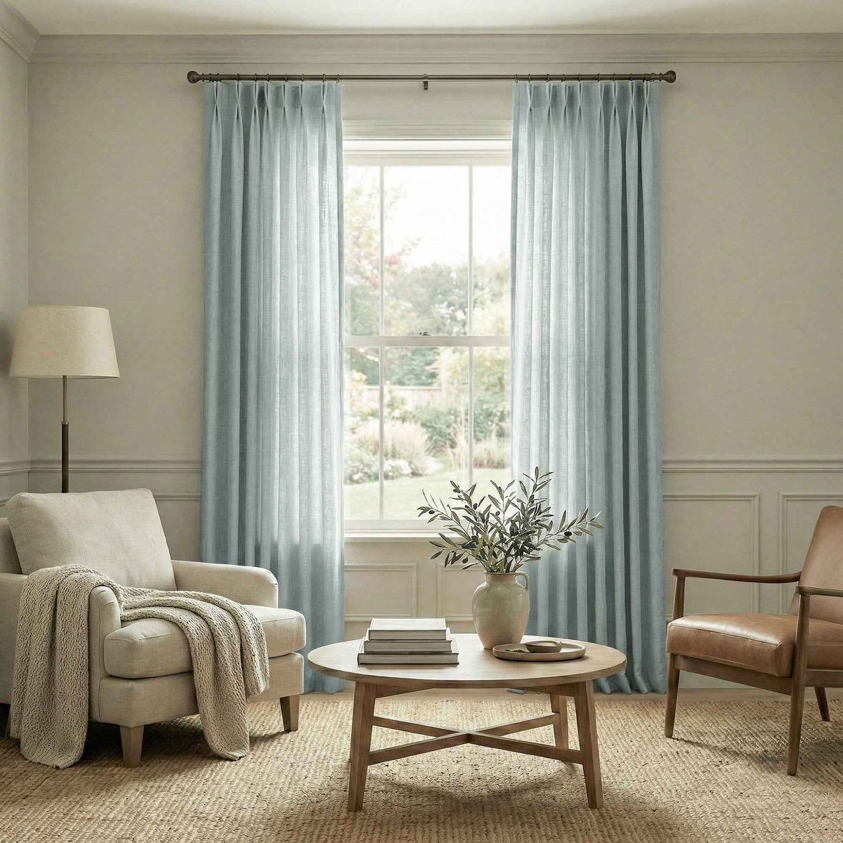 Crossl Semi-Blackout Linen-Textured Curtains - Detail View 16 | JOYDRAPE Bespoke Luxury