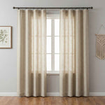 Lcasua Natural Linen Blend Curtains