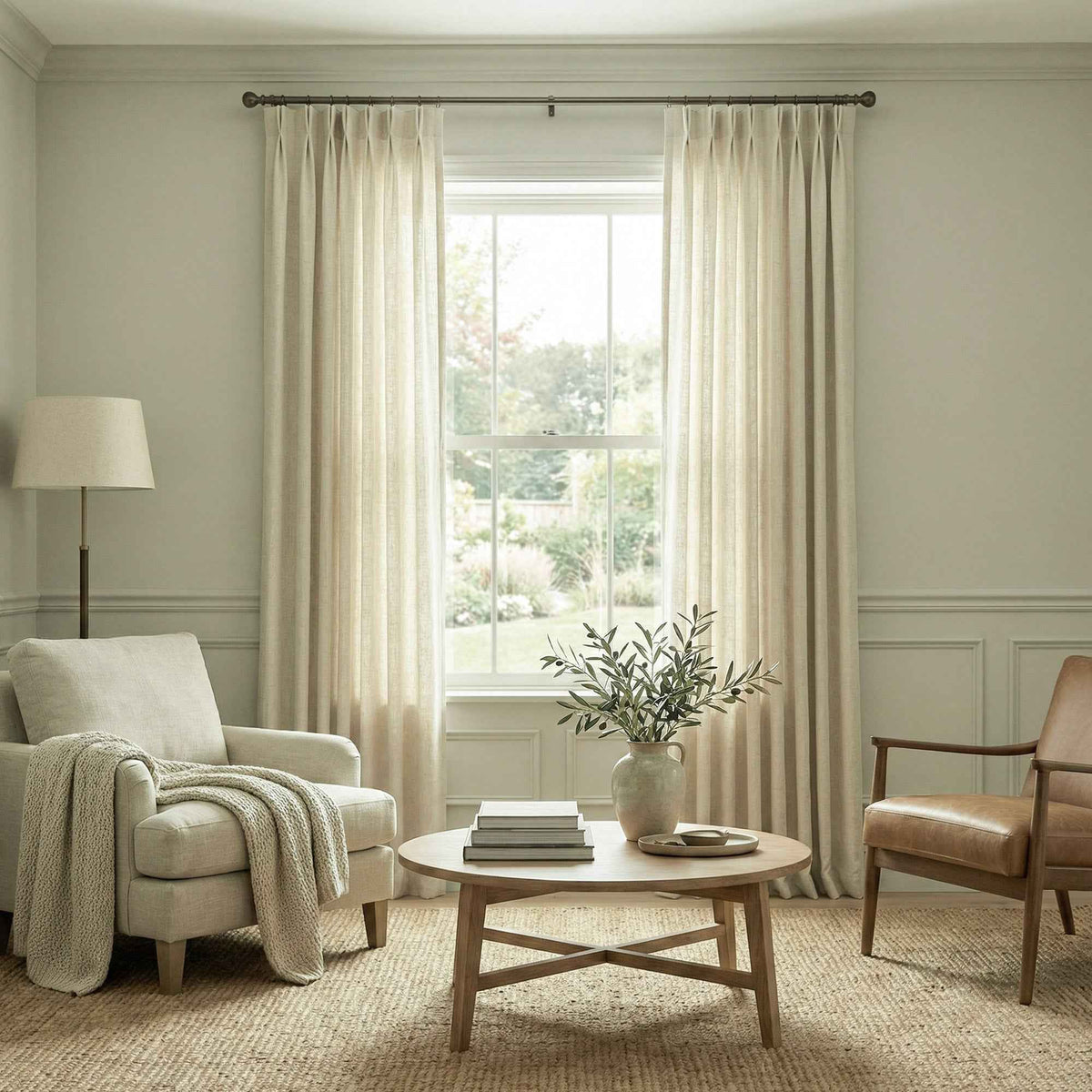 Crossl Semi-Blackout Linen-Textured Curtains - Detail View 8 | JOYDRAPE Bespoke Luxury