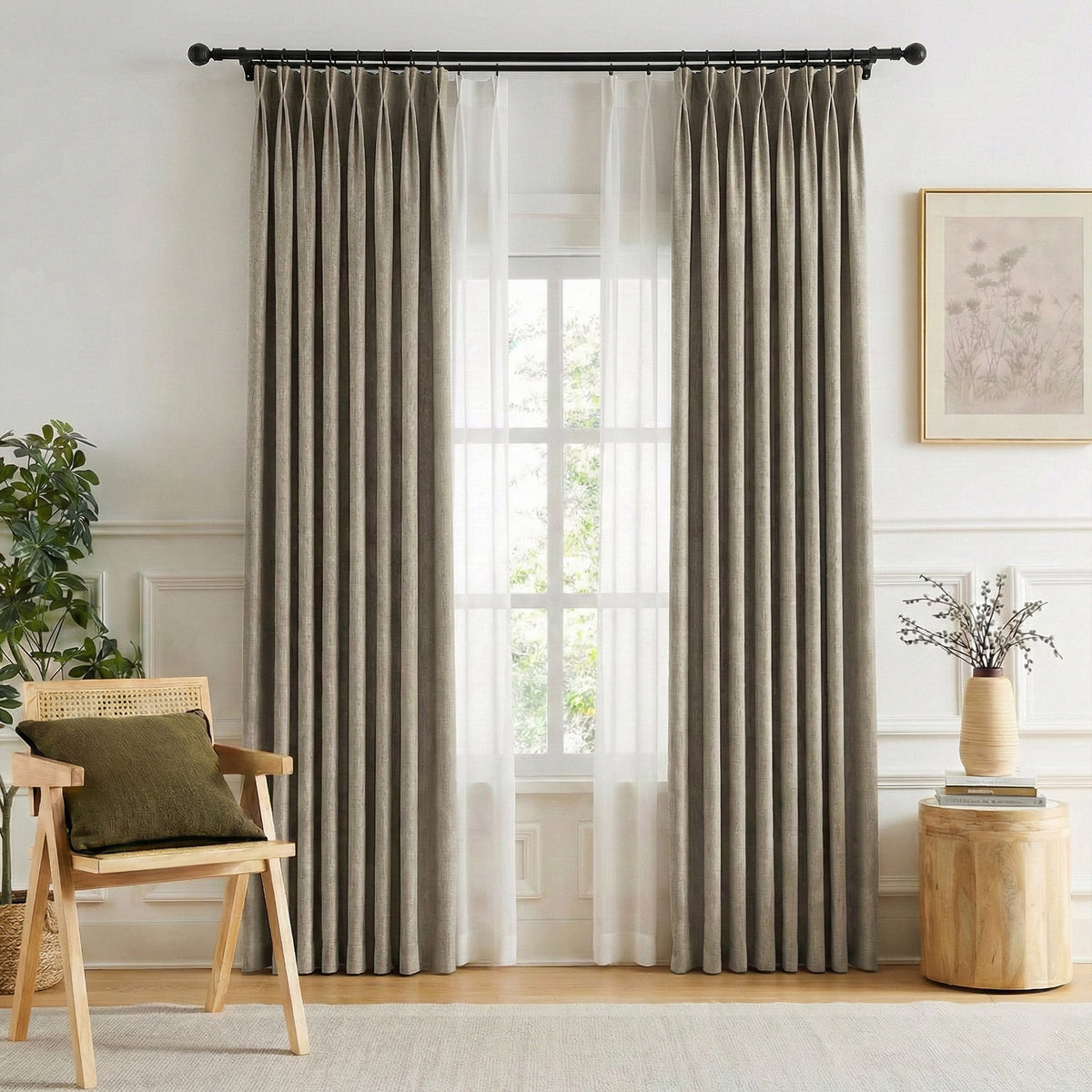 Coarse Vintage-style Blackout Curtains - Detail View 16 | JOYDRAPE Bespoke Luxury