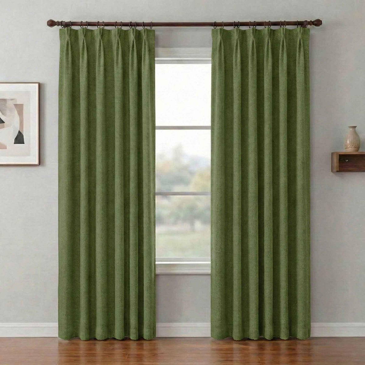 Art Micro-Velvet Cotton-Linen Texture High Blackout Curtains